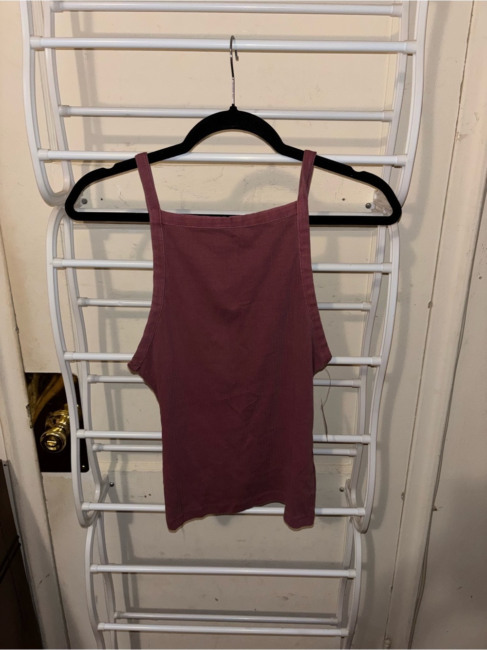 Free People Sleeveless Ribbed Tank Top - Mauve Pink Hippie Boho